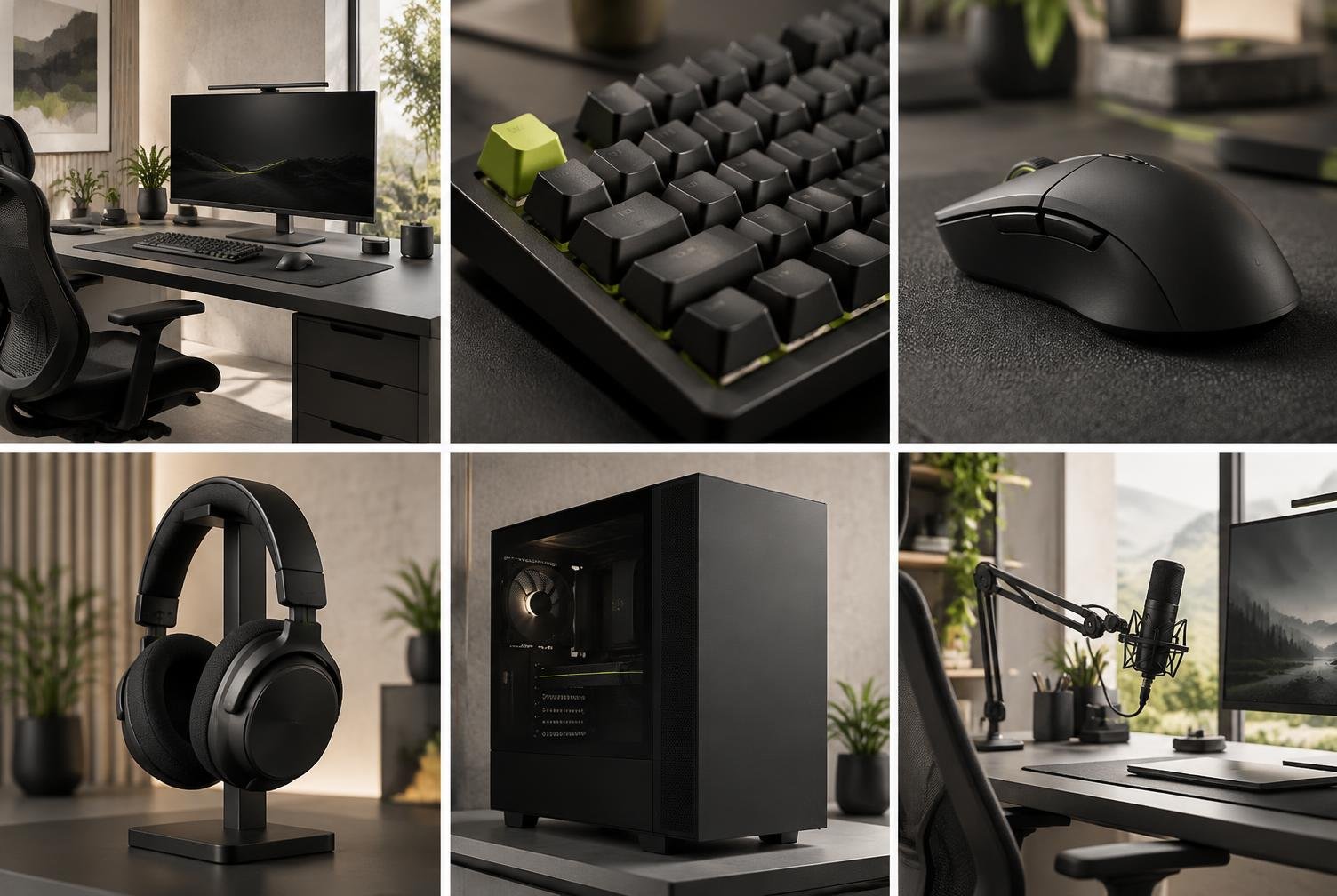 Gaming desk setup